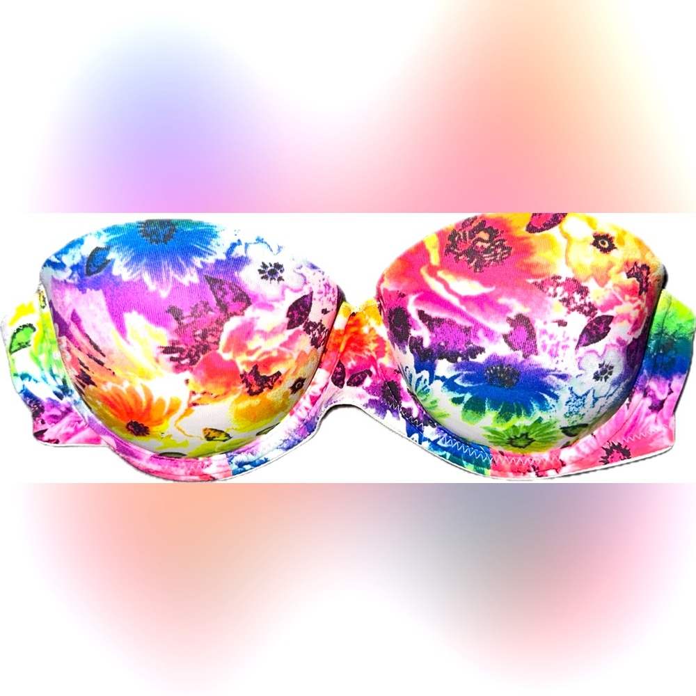 Victoria’s Secret PINK Floral Strapless Push-Up Bra